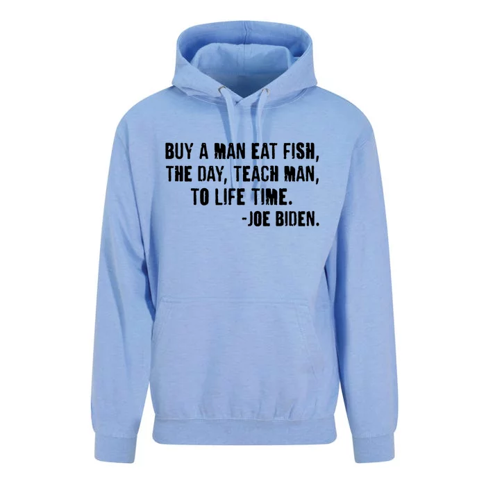 Buy A Man Eat Fish Joe Biden Unisex Surf Hoodie