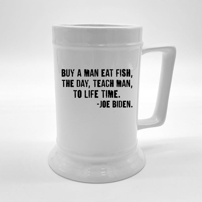 Buy A Man Eat Fish Joe Biden Front & Back Beer Stein