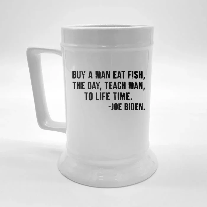 Buy A Man Eat Fish Joe Biden Front & Back Beer Stein