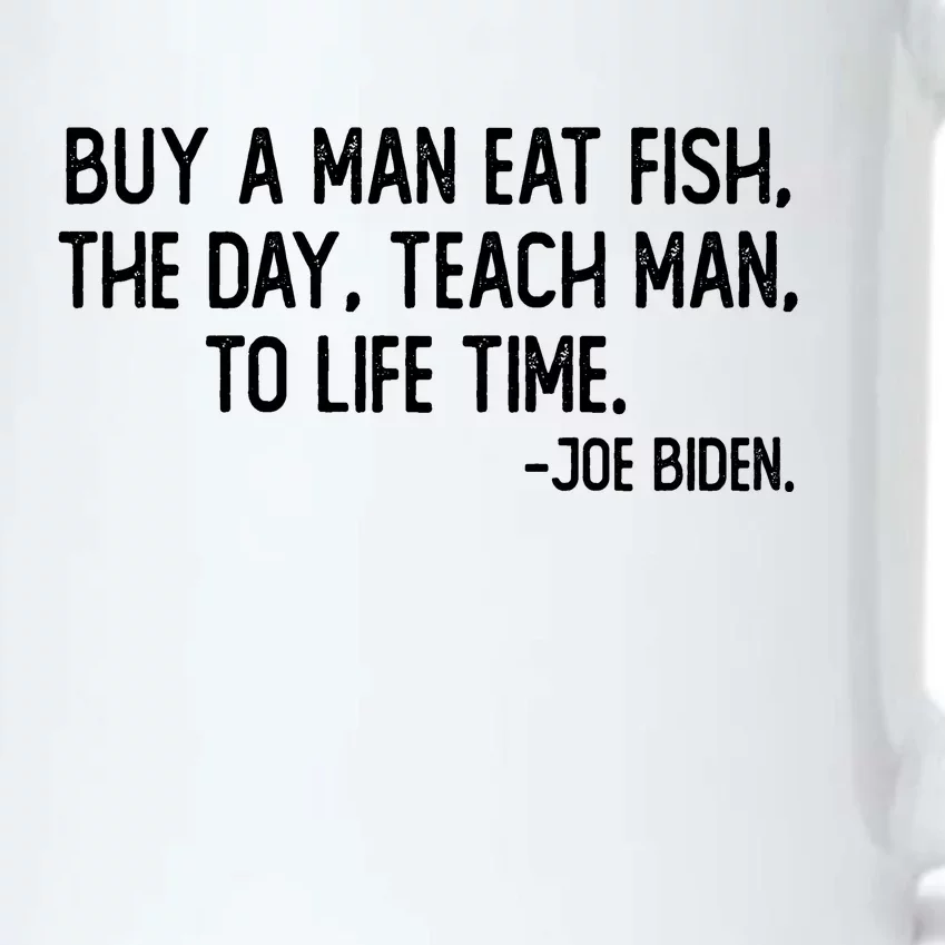 Buy A Man Eat Fish Joe Biden Scrambled Quote Black Color Changing Mug