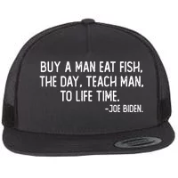 Buy A Man Eat Fish Joe Biden Scrambled Quote Trucker Hat