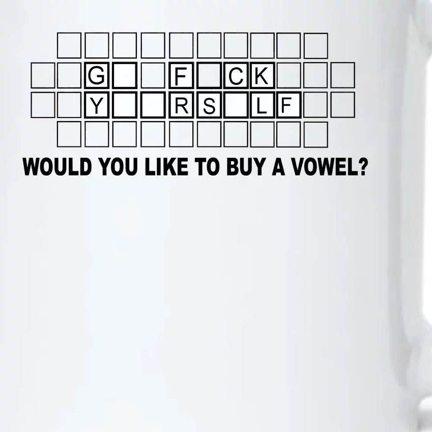 Buy A Vowel Go Fuck Yourself Funny Black Color Changing Mug