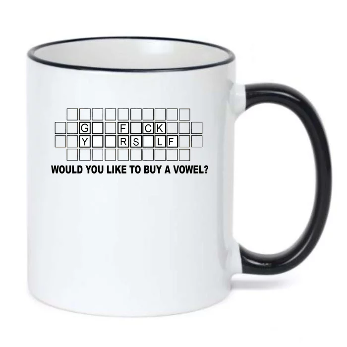 Buy A Vowel Go Fuck Yourself Funny Black Color Changing Mug