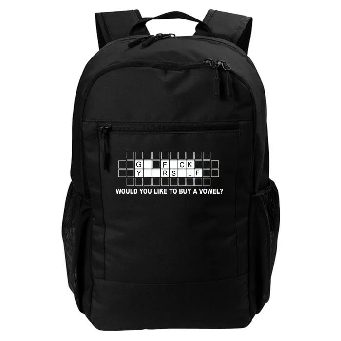 Buy A Vowel Go Fuck Yourself Funny Daily Commute Backpack