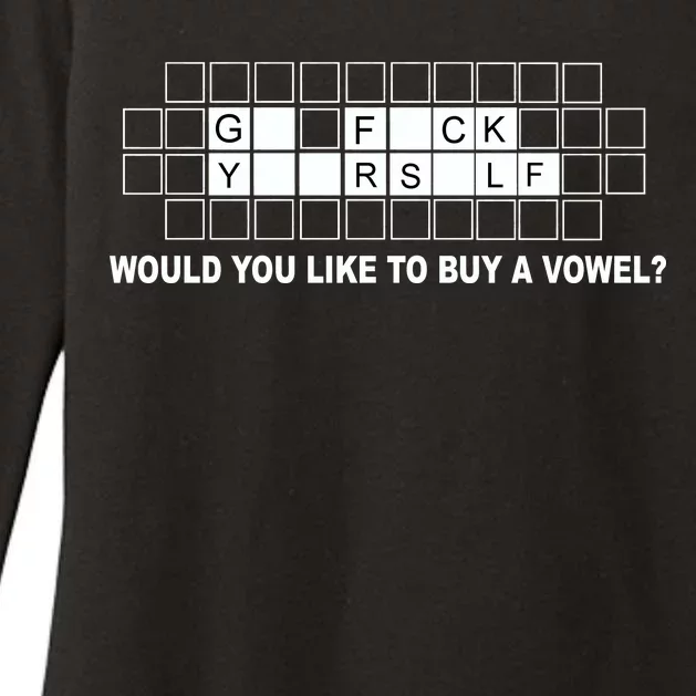 Buy A Vowel Go Fuck Yourself Funny Womens CVC Long Sleeve Shirt