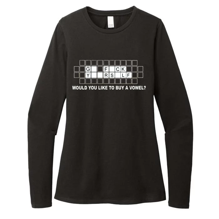 Buy A Vowel Go Fuck Yourself Funny Womens CVC Long Sleeve Shirt