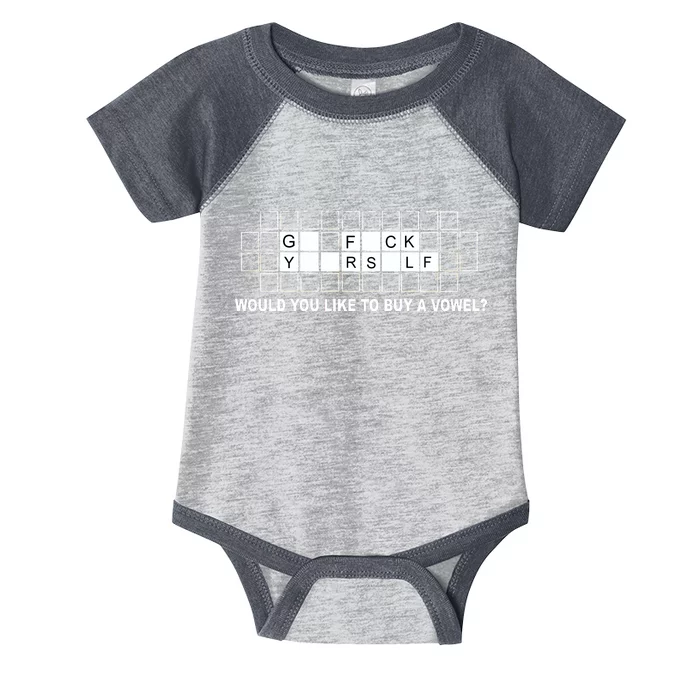 Buy A Vowel Go Fuck Yourself Funny Infant Baby Jersey Bodysuit