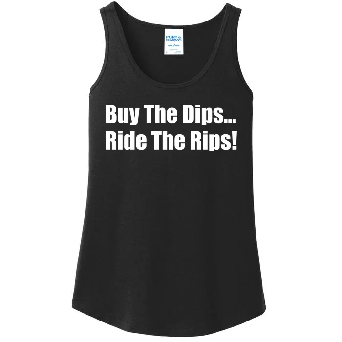 Buy The Dips Ride The Rips Stock Ladies Essential Tank