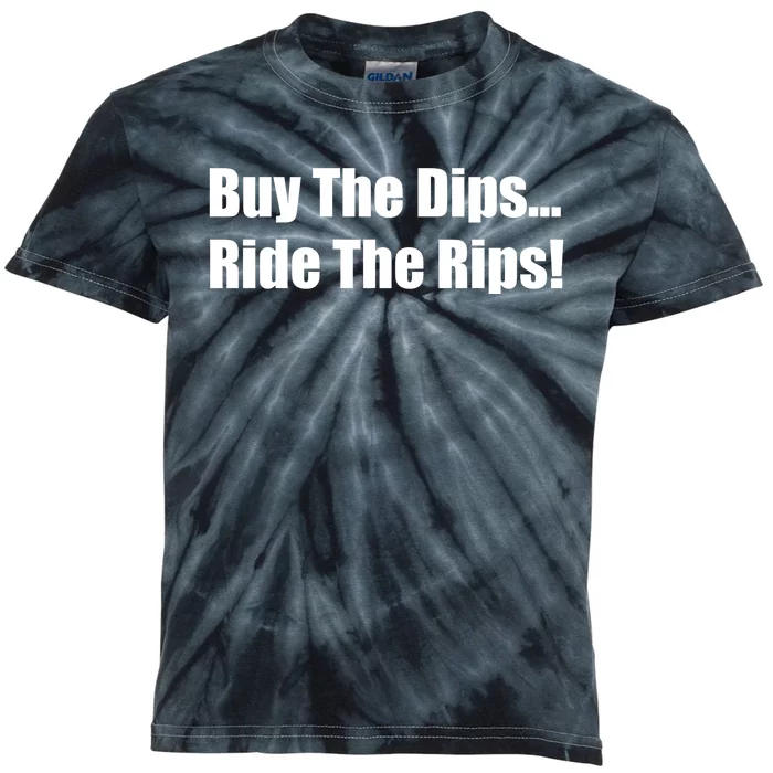 Buy The Dips Ride The Rips Stock Kids Tie-Dye T-Shirt