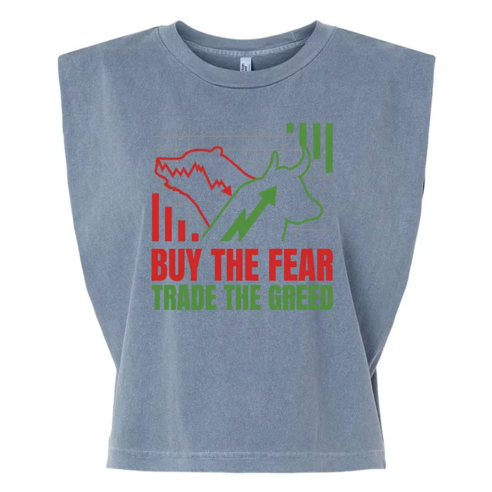 Buy The Fear Trade The Greed Garment-Dyed Women's Muscle Tee