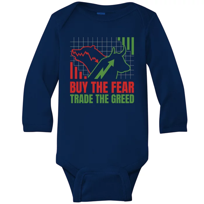 Buy The Fear Trade The Greed Baby Long Sleeve Bodysuit