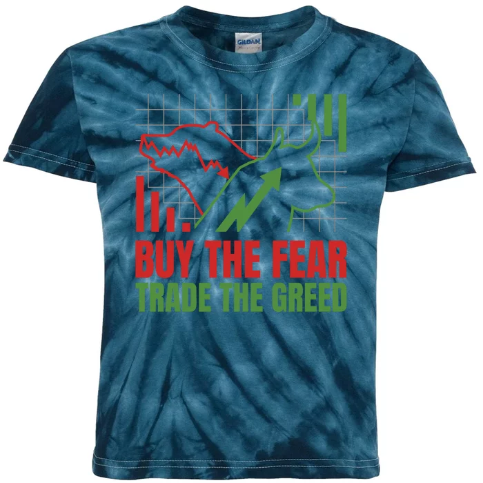 Buy The Fear Trade The Greed Kids Tie-Dye T-Shirt