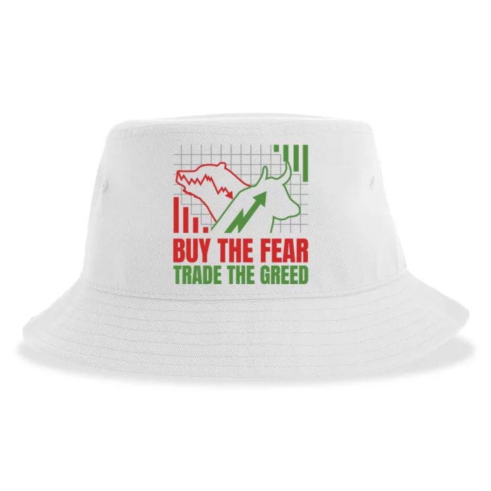 Buy The Fear Trade The Greed Sustainable Bucket Hat