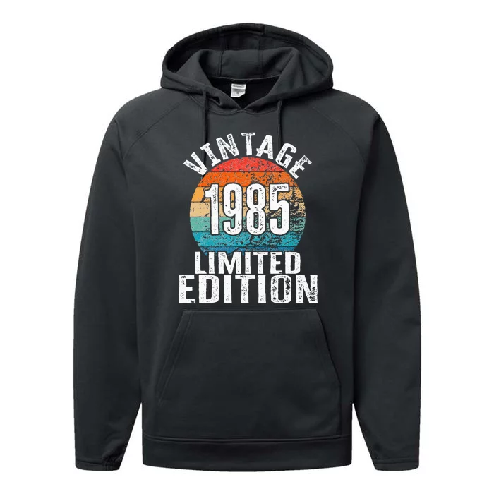 Birthday Vintage 1985 Limited Edition Bday Performance Fleece Hoodie