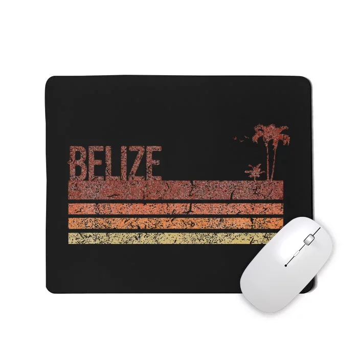 Belize Vintage 70s 80s Vacation Mousepad