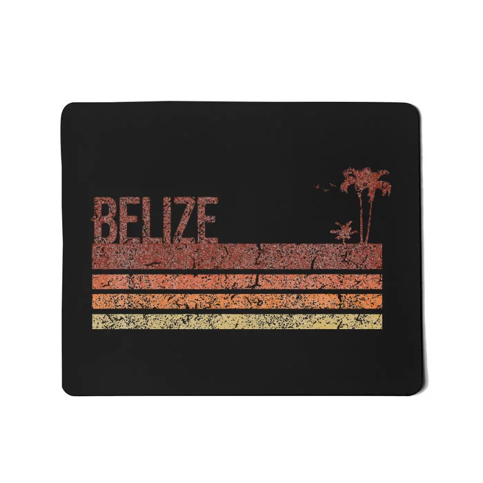 Belize Vintage 70s 80s Vacation Mousepad