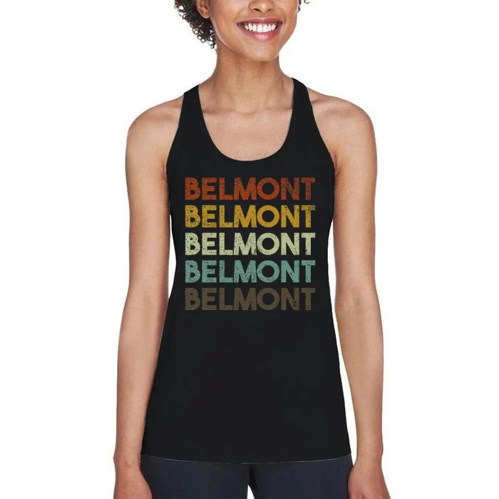 Belmont Vintage 80s Retro Style Women's Racerback Tank