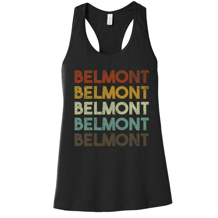 Belmont Vintage 80s Retro Style Women's Racerback Tank