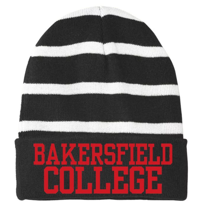 Bakersfield Vintage Arch College Striped Beanie with Solid Band