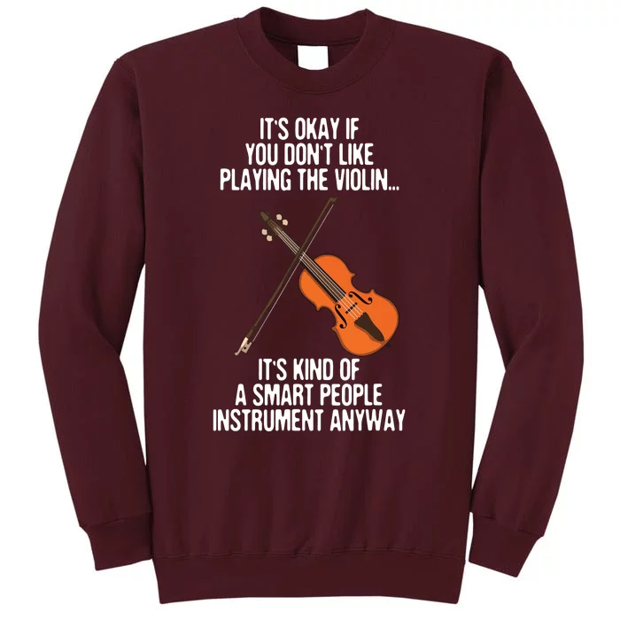 Best Violin Art For Men Women Instrument Violin Player Tall Sweatshirt