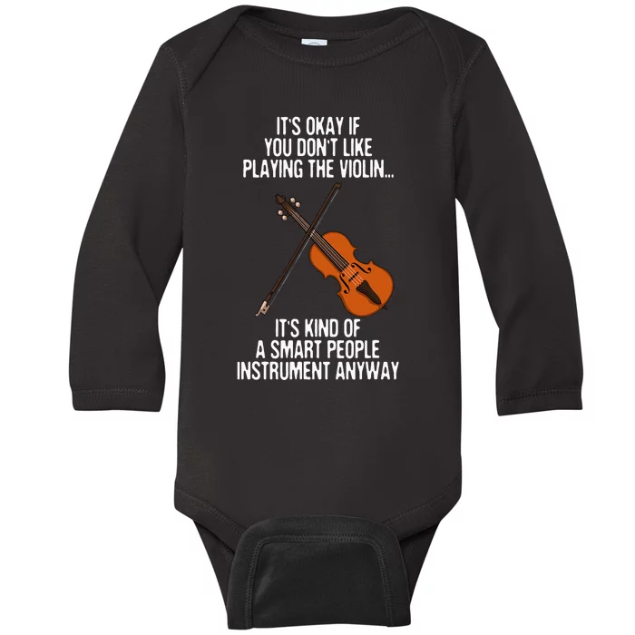 Best Violin Art For Women Instrument Violin Player Baby Long Sleeve Bodysuit