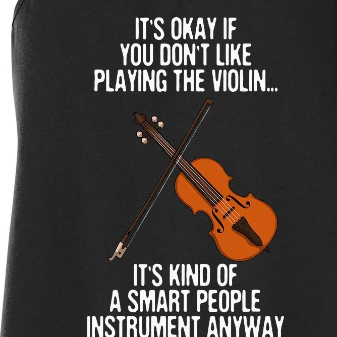 Best Violin Art For Women Instrument Violin Player Women's Racerback Tank