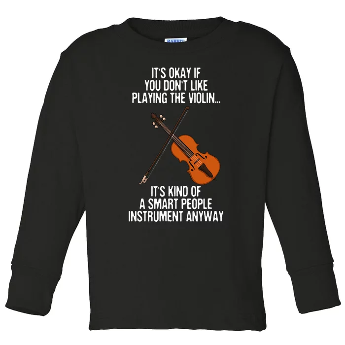 Best Violin Art For Women Instrument Violin Player Toddler Long Sleeve Shirt