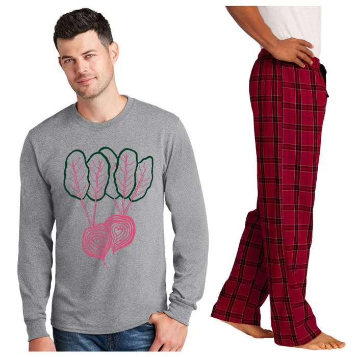 Beet Vegetable Long Sleeve Pajama Set