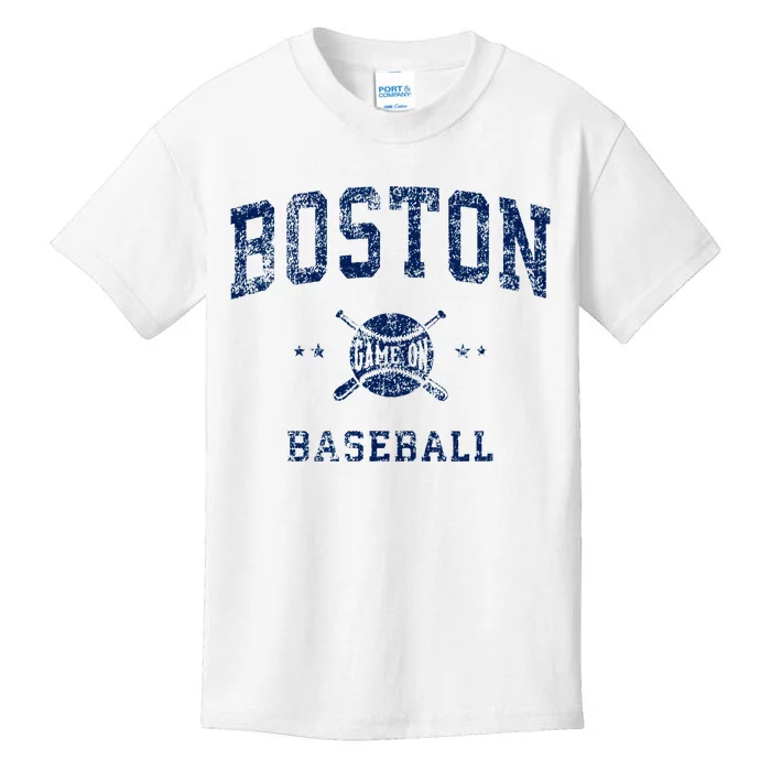 Boston Vintage Baseball Throwback Retro Design Kids T-Shirt