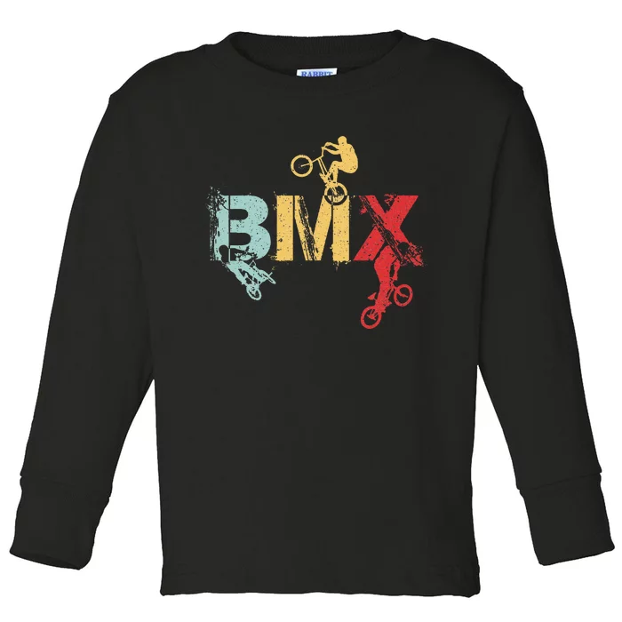 Bmx Vintage Bike Fans Gift Bike Bmx Toddler Long Sleeve Shirt