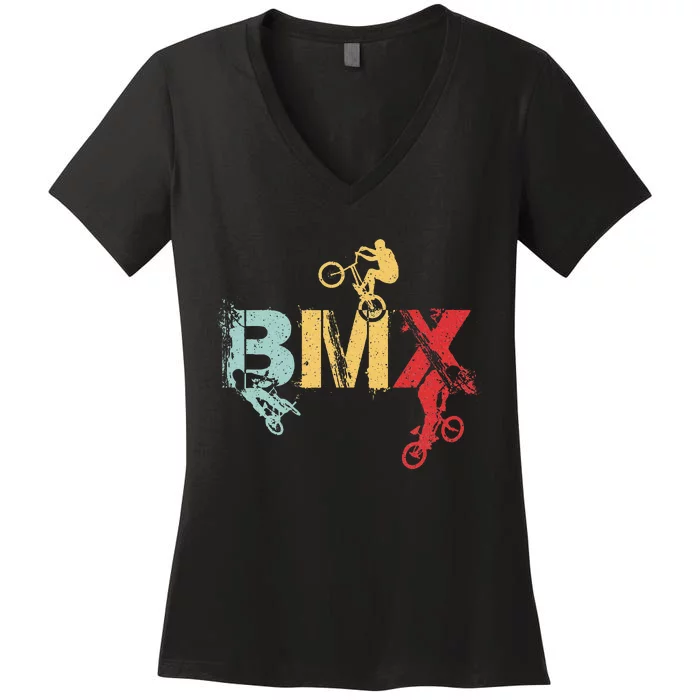 Bmx Vintage Bike Fans Gift Bike Bmx Women's V-Neck T-Shirt