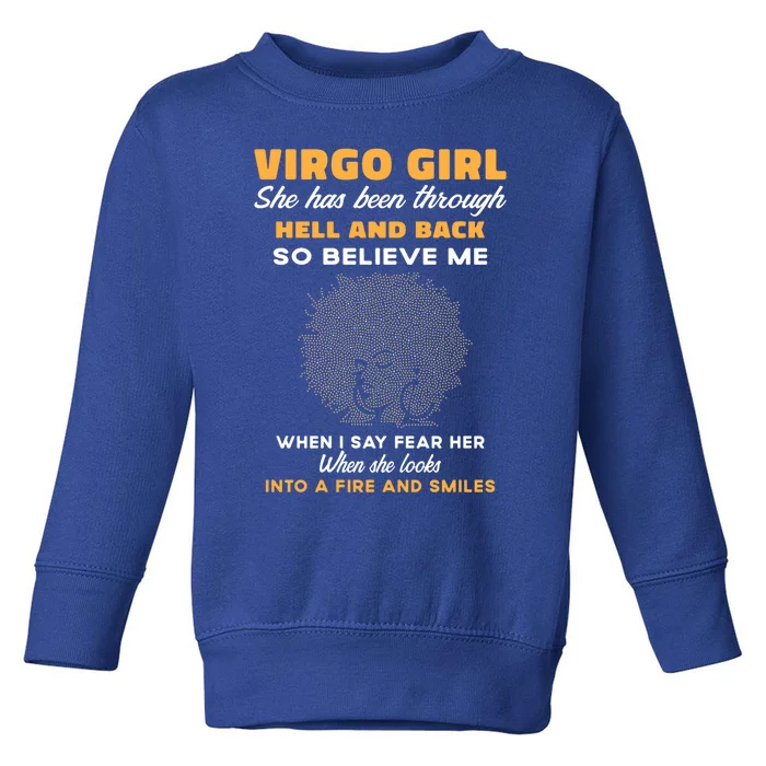 Black Virgo Born August September Birthday Meaningful Gift Toddler Sweatshirt