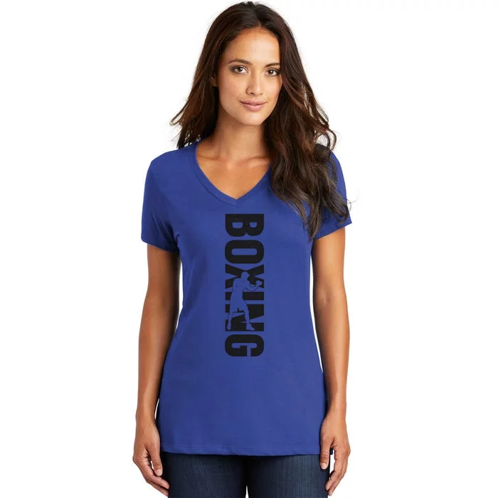 Boxing Vintage Boxing Gift Women's V-Neck T-Shirt