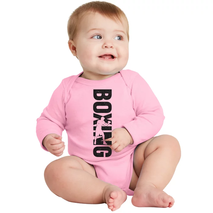 Boxing Vintage Boxing Gift Baby Long Sleeve Bodysuit