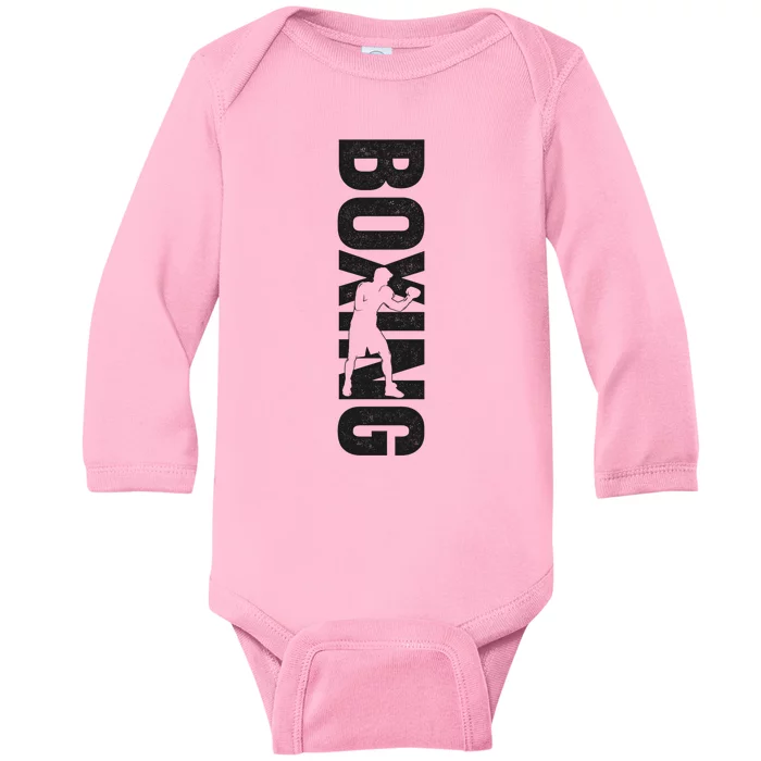 Boxing Vintage Boxing Gift Baby Long Sleeve Bodysuit