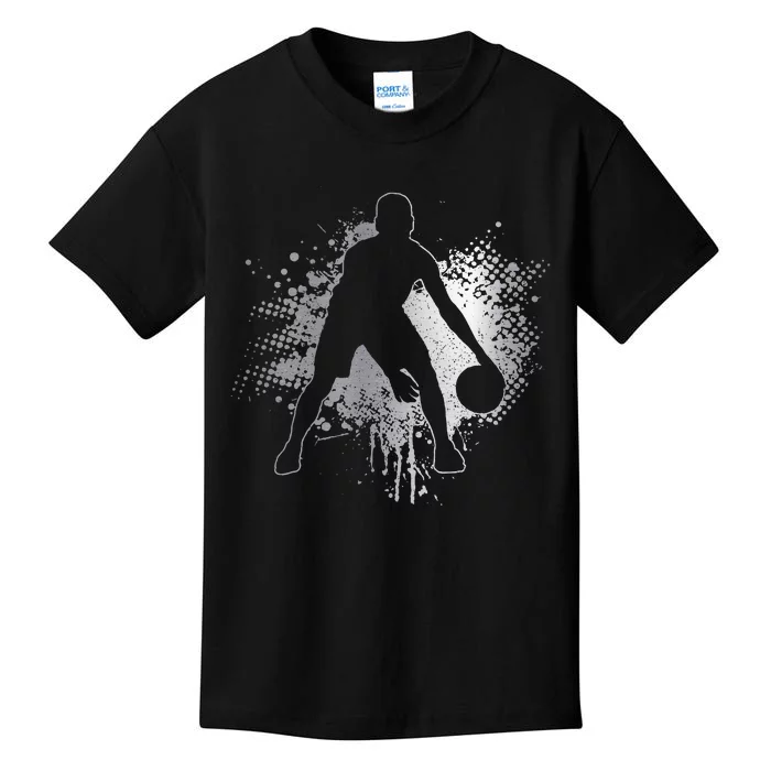 Basketball Vintage Bball Player Coach Sports Baller Kids T-Shirt