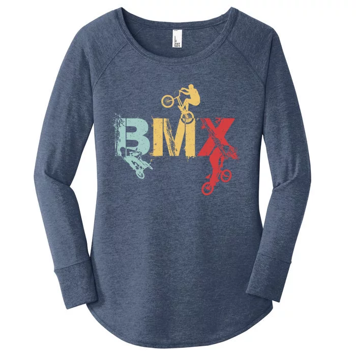 BMX Vintage Bike Fans Gift Boy BMX Women's Perfect Tri Tunic Long Sleeve Shirt