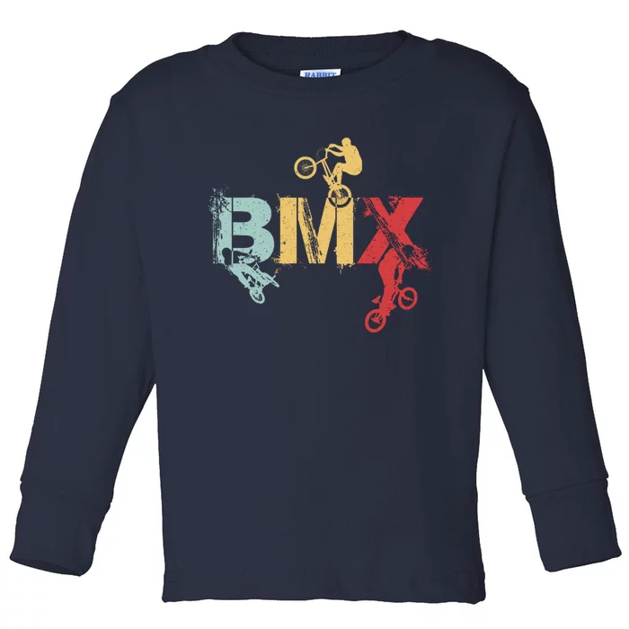 BMX Vintage Bike Fans Gift Boy BMX Toddler Long Sleeve Shirt