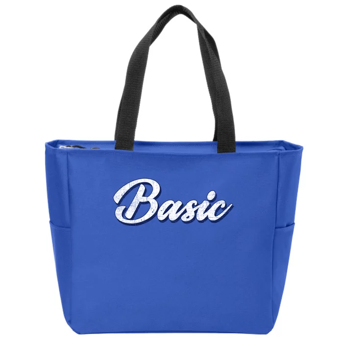 Basic Vintage Zip Tote Bag