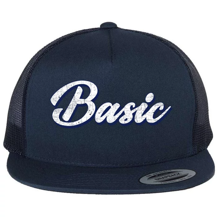 Basic Vintage Flat Bill Trucker Hat