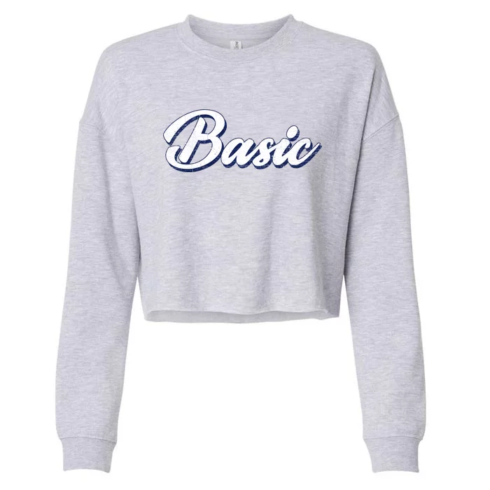 Basic Vintage Cropped Pullover Crew