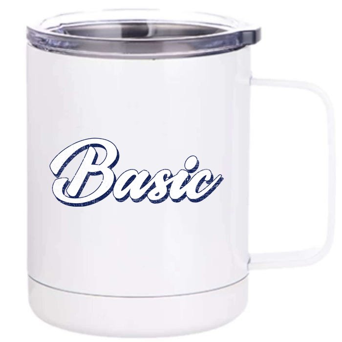 Basic Vintage Front & Back 12oz Stainless Steel Tumbler Cup