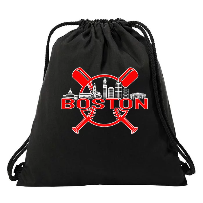 Boston Vintage Baseball Drawstring Bag