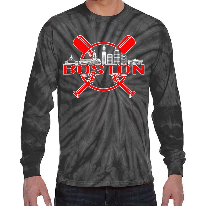 Boston Vintage Baseball Tie-Dye Long Sleeve Shirt