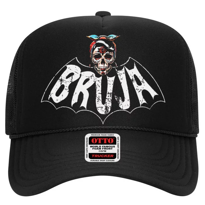 Bruja Vintage Bat High Crown Mesh Trucker Hat