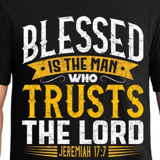 Bible Verse Blessed Is The Man Who Trusts The Lord Jesus Pajama Set