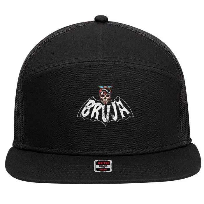 Bruja Vintage Bat 7 Panel Mesh Trucker Snapback Hat