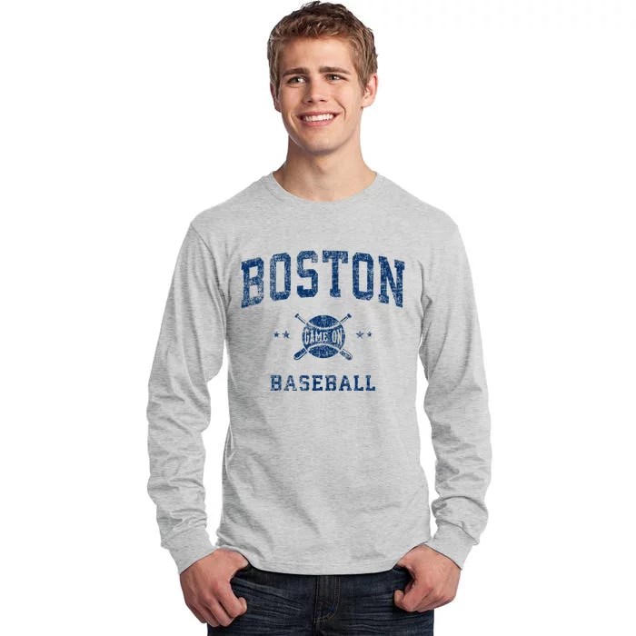 Boston Vintage Baseball Throwback Tall Long Sleeve T-Shirt