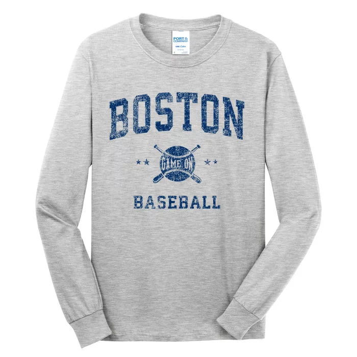 Boston Vintage Baseball Throwback Tall Long Sleeve T-Shirt