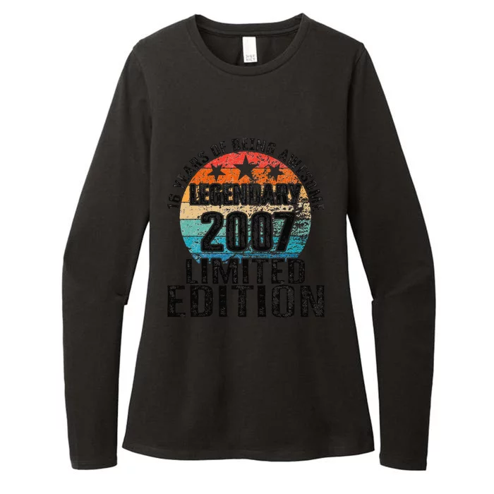 Birthday Vintage Birth Year 2007 Birthday Birthday Womens CVC Long Sleeve Shirt